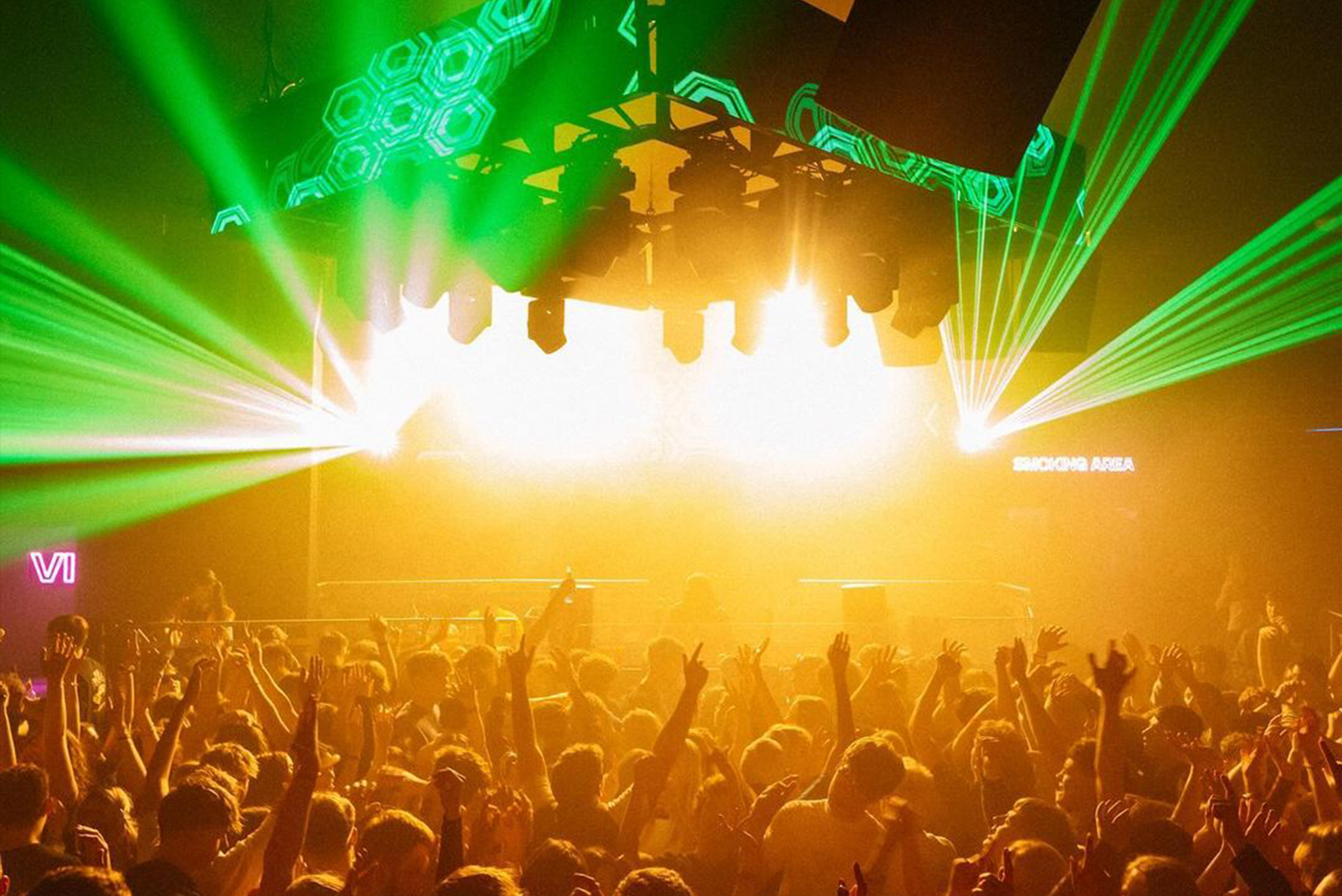 The Main Room at CIRCUIT CARDIFF, very bright colors, fully new light system