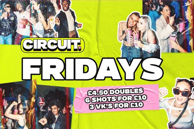 Thumbnail for the event happenning every friday at CIRCUIT CARDIFF : Fridays @ CIRCUIT